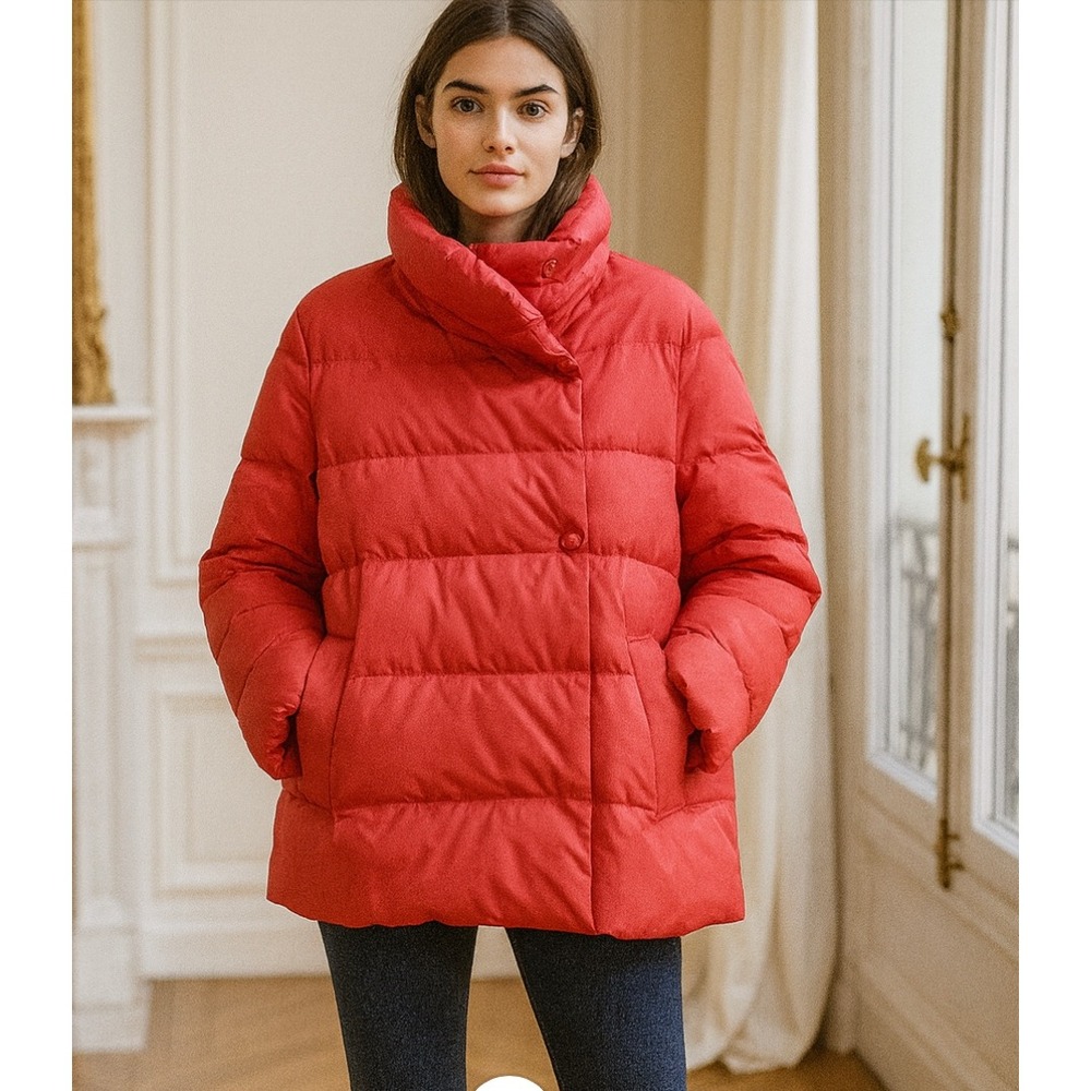 J. Jill Red Puffer Jacket